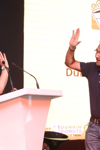 With Ajay Kaul, CEO, Jubilant FoodWorks at Dunkin’ Annual Rally 2014